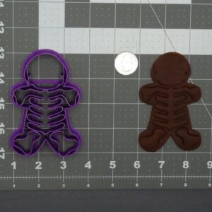 Black Cookie Gingerbread Skeleton 266 D948 Cookie Cutter for Halloween Baking Biscuits Fondant Sandwiches Pancakes Spooky Party Cookie Decorating Tool for Kids School Crafts and Fun