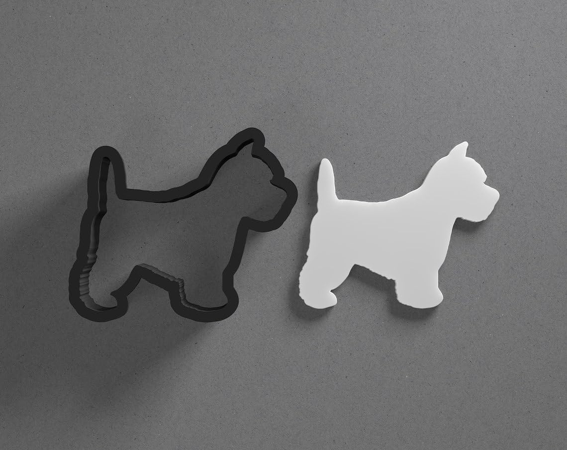 West Highland Terrier Dog Breed Polymer Clay Cutter With Sharp Tapered Edge Jewelry Earring Making Tool For Mini Studs Pendant Set Clay Mold Cookie Cutter For Pet Animal Lover Crafts