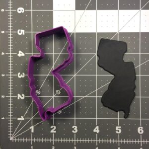 Black New Jersey State Shaped Cookie Cookie Cutter for india Map Projects Educational Crafts Baking Supplies State Theme Parties Geography Lessons Biscuit Dough Cutter Fondant Cake