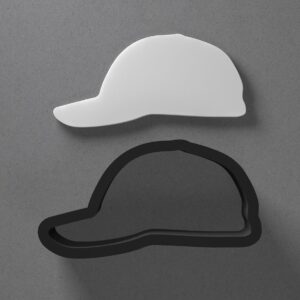Baseball Cap Hat Shape Polymer Clay Cutter Earring Jewelry Tool for Mini Studs Dangle Pendants and Cookie Dough Shaping with Sharp Tapered Edge for Sports Theme DIY Craft and Baking