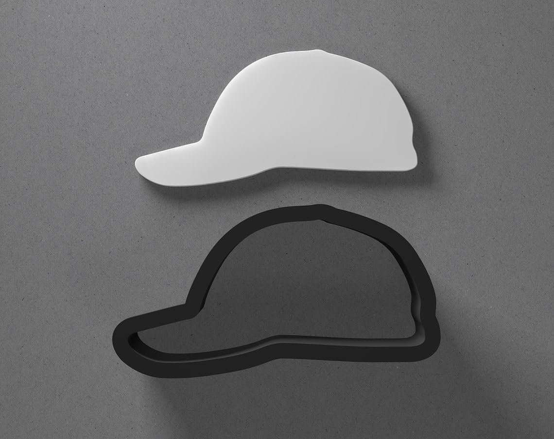 Baseball Cap Hat Shape Polymer Clay Cutter Earring Jewelry Tool for Mini Studs Dangle Pendants and Cookie Dough Shaping with Sharp Tapered Edge for Sports Theme DIY Craft and Baking