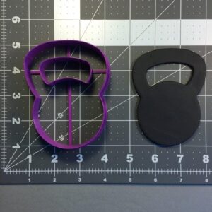 Black Kettlebell 266 B904 Cookie Cutter Cookie Baking Mold for Cookies Fondant Pastry Biscuit Dough Cake Decorating Tool for Fitness Gym Party Sports Theme Events and Everyday Kitchen