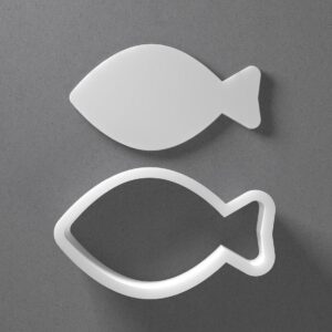 Fish Cookie Cutter Sardine Swimming Shape Baking Tool for Cookies Biscuits Fondant Dough Clay Jewelry Making Earring Craft Decorating Party Baking and Creative Daily Home Use