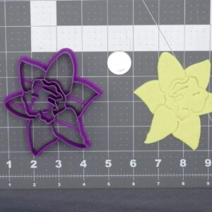 Black Daffodil Flower Cookie Cutter Cookie Floral Biscuit Mold for Baking Spring Garden Theme Crafts India Made Clay Tool for Kids DIY Activities Flower Decorations and Nature Projects