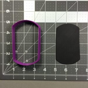 Black Dog Tag Shape Cookie Cutter for Military Theme Party Baking Biscuit Fondant Clay Craft Cutter for Kids Birthday Pet Events School Activities Patriotic Decor and Kitchen Use