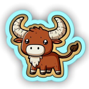 Longhorn Bull Body Cookie Cutter Black cookie Stamp and Stencil Set for Farm Animal and Western Themed Baking, Sugar Cookie Mold, Fondant Cutter, Baking Decoration Tools for Kids, Fami