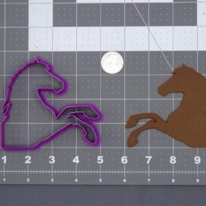 Black Horse Cookie Cutter Silhouette Shape Cookie Baking Tool for Horse Lovers Animal Themed Cookies Cake Decorating Pastry Fondant Biscuits Farm Party Western Cowboy Event Supplies