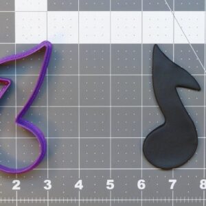 Black Cookie Eighth Note Music Cookie Cutter for Baking Biscuits Sandwiches Pancakes Fondant Cake Decoration Party Supplies Kitchen Pastry Mold Tool for Musicians Music Lovers