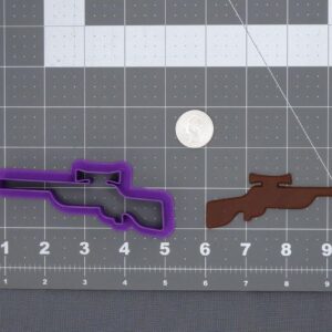 Black Rifle Gun 266-F825 Cookie Cutter Silhouette Cookie Weapon Shape for Hunting Theme Cookies Military Party Decor Baking Supplies Clay Craft Projects and DIY Gift Ideas Made in