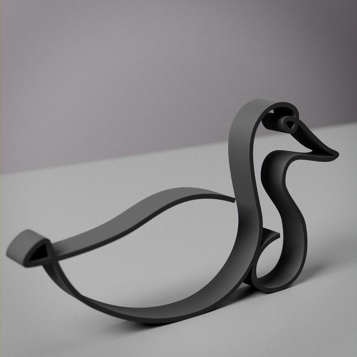 Duck Plastic Line Art Animal Figure Minimalist Sculpture for Home Office Desk Decor Shelf Display Nature Theme Interior Accent - Image 3