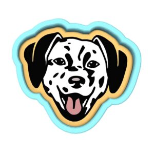 Dalmatian Cookie Cutter Black cookie Stamp and Stencil Set for Dog and Pet Lover Cookies, Adorable Dalmatian Puppy Fondant Cutter, Sugar Cookie Mold, Dessert Decorating Supplies India