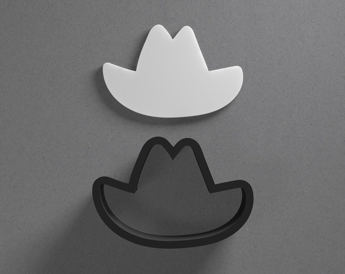 Cowboy Hat Rodeo Western Style Polymer Clay Cutter Sharp Tapered Edge Tool for Jewelry Earring Pendant Making Cookie Fondant Craft DIY Accessories for Country Theme Artists and Bakers - Image 2