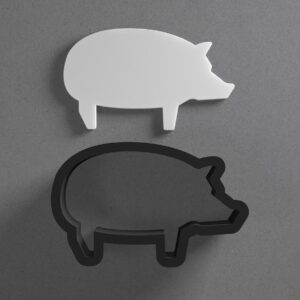 Pig Animal Face Cookie Polymer Clay Cutter with Sharp Tapered Edge for Jewelry Making, Mini Stud Earrings, Pendant Sets, Earring Crafting Tool, Cookie Cutter for Clay and Dough Shaping