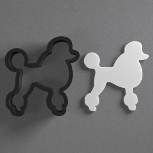 Poodle Dog Breed Cookie Polymer Clay Cutter with Sharp Tapered Edge for Jewelry Making, Mini Stud Earrings, Pendant Sets, Earring Craft Tool, Cookie Cutter for Clay and Dough Shaping