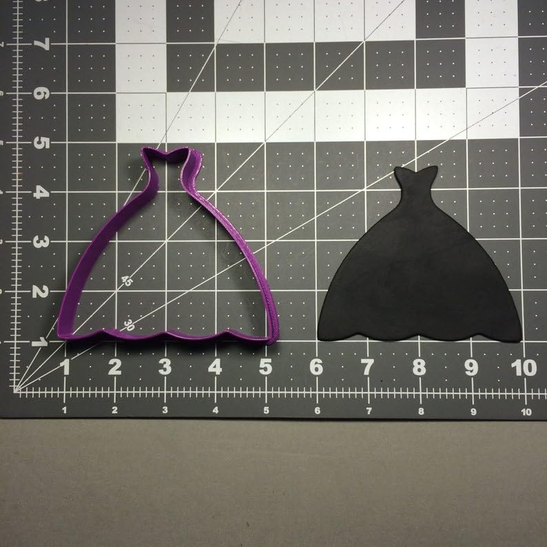 Black Dress Cookie Cutter Cookie Clothing Shape Mold for Baking Biscuits Clay Crafts India Made Tool for Fashion Theme Parties Kids Activities DIY Dress Up Projects and Cake - Image 2