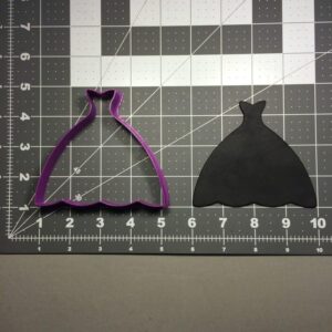 Black Dress Cookie Cutter Cookie Clothing Shape Mold for Baking Biscuits Clay Crafts India Made Tool for Fashion Theme Parties Kids Activities DIY Dress Up Projects and Cake