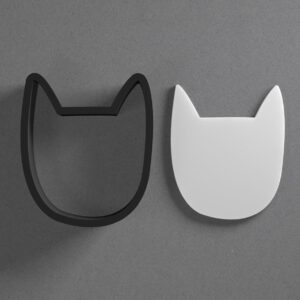 Cat Face Head Polymer Clay Cutter Sharp Tapered Edge for Earrings Jewelry Making Tool Mini Studs Pendant Set Cute Cat Shape Cookie Cutter for DIY Crafts Clay Art Projects