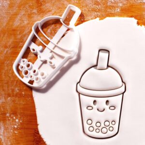 Boba Tea Cookie Cutter Bubble Tea Biscuit Mold Milk Tea Party Cookie Shaper for Birthday Treats Dessert Table Decoration Tea Lover Baking Tool for Sweet Gatherings and Parties