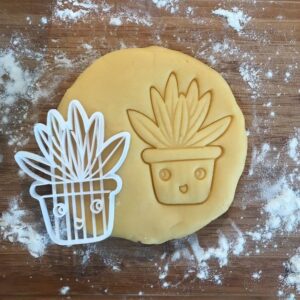 Black Plant Cookie Cutter Plant Pot Shape for Baking Polymer Clay Earrings Jewelry Making Fondant Crafts Plant Lover Gift DIY Party Favor Kitchen Tool