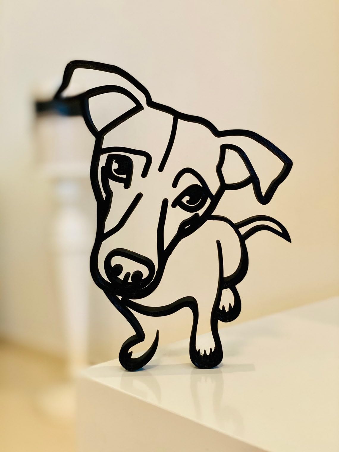 Cartoony Jack Russell Terrier: Minimalist Art Sculpture for Tabletop Decor and Gifts - Image 3
