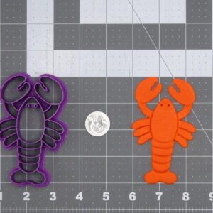 Black Lobster 266-L999 Cookie Cutter Cookie Crustacean Shape for Biscuit Fondant Dough Clay Crafts Baking Ocean Sea Animal Theme Parties Coastal Events Summer BBQ Decorations Nautical