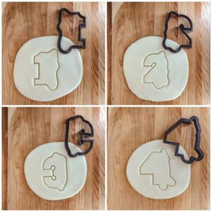 Number with Script Style Cookie Fondant Clay Cutter Set for Personalized Baking and Crafts, India Cookie Mold for Birthday Cakes, Anniversaries, Party Decorations, DIY Projects,
