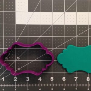 Plaque 266-A783 Cookie Cutter Black Cookie Decorative Label Frame Mold for Custom Cookies Fondant Crafts DIY Projects Personalized Messages Treat Bags Teacher Gifts Bakery Packaging