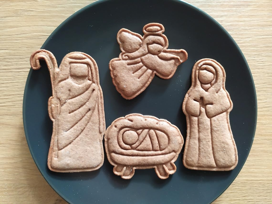 Angel with Trumpet Cookie Cutter Set for Making Shortbread Cookies Pastry Sugar Paste Fondant Icing for Homemade Cake Decoration Christmas Religious Theme Holiday Baking Set - Image 7