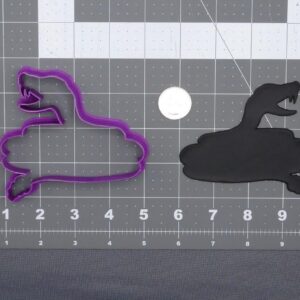Black Rattle Snake 266 E372 Cookie Cutter Silhouette for Wild Animal Themed Baking Fun Snake Shaped Cookies Decorative Biscuits for Parties Wildlife Events and Creative Kitchen Projects
