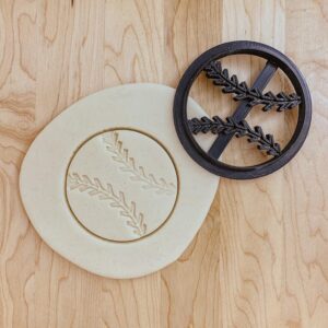 Baseball Cookie Cutter Clay Fondant Cutter and Embosser Stamp Set India Cookie Mold for Shaping and Decorating Cookies Cakes Cupcakes Sports Themed Baking Tools DIY CraftsComplete Set