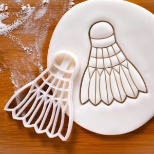 Badminton Racket Cookie Cutter Cookie Racquet Sport Themed Biscuit Mold for Court Game Players Singles Doubles Competition Baking Snack Decor Tool Sports Party Athlete Kitchen (ONLY Racket)