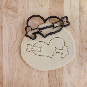 Valentines Heart with Arrow Cookie Cookie Cutter for Cookies, Fondant, and Clay Cupids Arrow Design for Valentines Day Treats, Crafts, and Romantic Projects in India