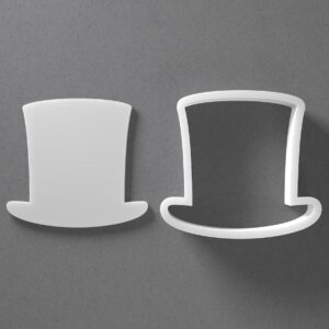 Top Hat Cookie Cutter Fancy Hat Shape Baking Tool for Cookies Biscuits Fondant Dough Clay Jewelry Making Earring Craft Decorating Party Baking and Daily Home Use