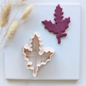 Holly Leaf with Berries Cookie Cutter for Holiday Baking and Crafting Polymer Clay Cutter for Fall and Christmas Clay Earrings Fondant Cookies Decorations and Seasonal Art Projects