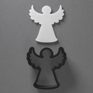 Christmas Angel Shaped Polymer Clay Cutter with Sharp Tapered Edge for Precise Cutting, Jewelry and Earring Tool for Mini Studs and Pendant Sets, Versatile Cookie Cutter for Holiday
