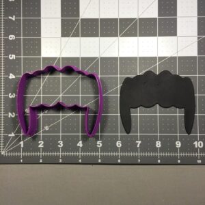 Black Cookie Fangs Cookie Cutter for Halloween Vampire Dracula Monster Cookies Spooky Party Baking Tool for Cupcakes Fondant Crafts Horror Themes Decorations Classroom Activities