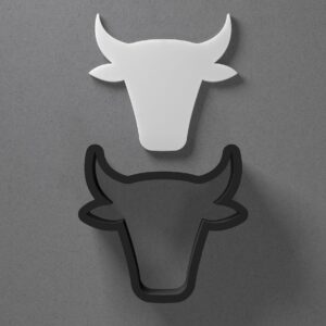 Cow Head Cookie Polymer Clay Cutter with Sharp Tapered Edge Earring Jewelry Tool for Mini Studs Pendant Set Crafting and Baking Cookie Cutter Mold for Precise Animal Shape Designs