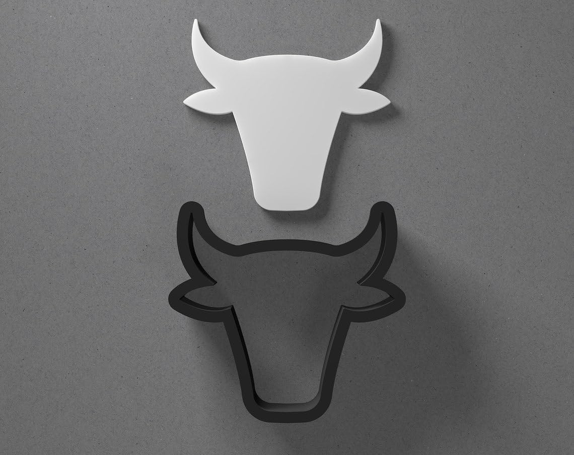 Cow Head Cookie Polymer Clay Cutter with Sharp Tapered Edge Earring Jewelry Tool for Mini Studs Pendant Set Crafting and Baking Cookie Cutter Mold for Precise Animal Shape Designs