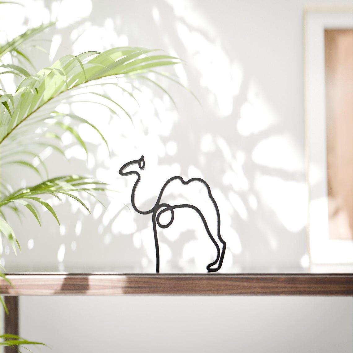 Picasso Camel Personalized Line Art Figure Plastic Minimal Home Decor with Name Detail for Abstract Art Lovers Office Desk Shelf Living Room Table Display India - Image 2