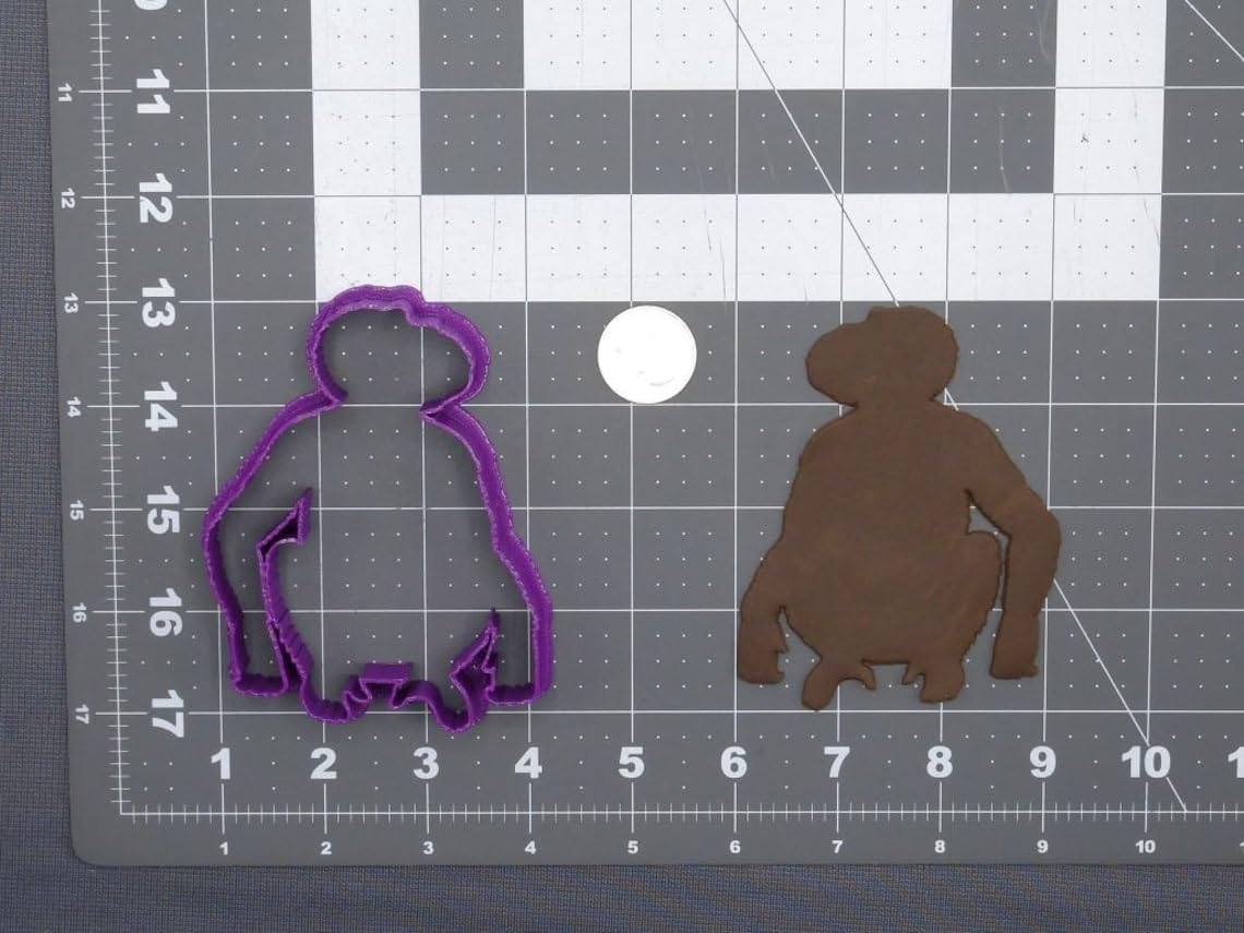 Black Cookie Chimpanzee Monkey Body Cookie Cutter Silhouette for Baking Biscuits Pancakes Sandwiches Fondant and Crafting Animal Jungle Theme Cookie Decorating Tools for Kitchen