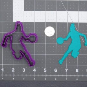 Black Basketball Player 266-E687 Cookie Cutter for Sports Themed Cookie Baking, Fondant Cake Decoration, Athlete Party Treats, Biscuit Making, Basketball Game Supplies and Athletic