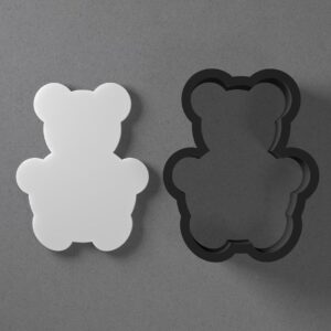 Teddy Bear Toy Shape Cookie Polymer Clay Cutter With Sharp Tapered Edge Earring Making Tool For DIY Jewelry Pendant Studs Cute Animal Cookie Cutter For Clay Art Craft Decoration