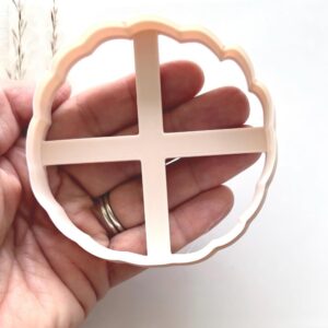 Egg Wreath and Laurel Spring Cookie Cutter for Polymer Clay and Fondant Decorating Large Clay Cutter for Easter Crafts DIY Spring Jewelry Making Nature Themed Baking and Craft Projects