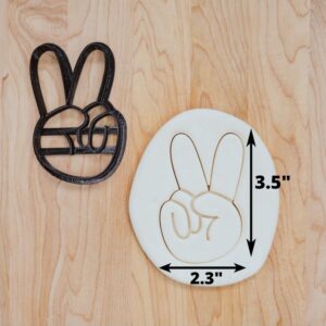 Peace Sign Hand Cookie Cutter, Victory Hand Cutter, Peace Gesture Clay Cutter,