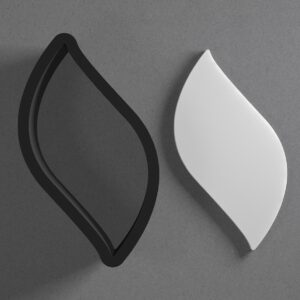 Organic Leaf Petal Shape Clay Cutter for Earrings and Jewelry Making Sharp Tapered Edge Tool for Polymer Clay Mini Studs Pendant Set Cookie and Fondant Decorations for Baking or DIY
