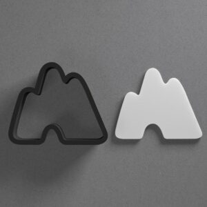 Mountain Range Peak Polymer Clay Cutter With Sharp Tapered Edge For Earrings Mini Studs Pendant Jewelry Making Tool Nature Landscape Clay Cutter For Cookie Fondant Resin Craft Projects