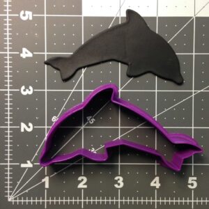 Dolphin 101 Black Cookie Cookie Cutter for Ocean Theme Birthday Party Supplies Beach Sea Animal Cookies DIY Baking Tool for Kids Crafts Marine Life Classroom Activities and Treats