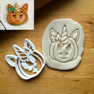 Unicorn Pumpkin Cookie Cutter Cookie - Suitable Size - Made in India - Ideal for Baking, Halloween, and Fall Decorations - Durable Cookie Cutter for Shaping Cookies, Fondant, and More