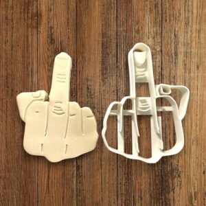 Middle Finger Cookie Cutter for Making Homemade Shortbread Biscuits Pastry Sugar Paste Fondant Dough Humorous Cookies Gag Gift Baking Adult Party Favors Funny Cake Decoration Tool
