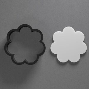 Seven Petal Flower Floral Clay Cutter for Earrings and Jewelry Making Sharp Tapered Edge Tool for Polymer Clay Mini Studs Pendant Set Cookie and Fondant Decorations for Baking or DIY